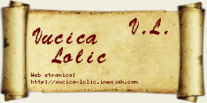 Vučica Lolić vizit kartica